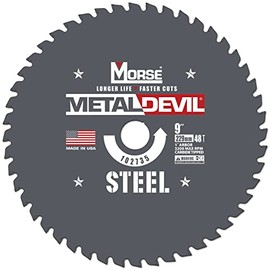 Morse Metal Devil CSM948FSC, Circular Saw Blade, Carbide Tipped, Steel Cutting, 9 inch, 1 Pack