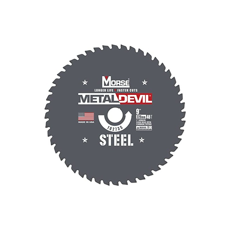 Morse Metal Devil CSM948FSC, Circular Saw Blade, Carbide Tipped, Steel
