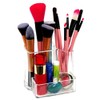 Makeup Brush Holder, Acrylic Transparent Cosmetic Display Holder with 3