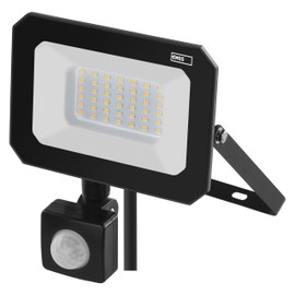 EMOS SIMPO LED Spotlight 30 W with Motion Sensor Waterproof Floodlight for Wet Room or Outdoor Use Super Bright 3000 lm Neutral White 4000 K Life 25,000 Hours Includes 20 cm Connection Cable