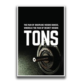 JSC192 Discipline Jim Rohn Motivational Quote Poster | 18-Inches by 12-Inches | Premium 100lb Gloss Poster Paper | Inspirational Print