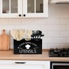 LYRIMEAI Large Utensil Holder for Kitchen Counter, 3 Compartment Solid