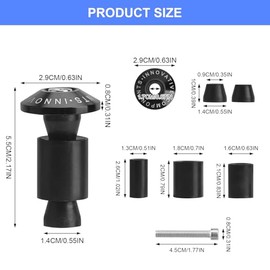 Motorcycle Handlebar Weights Handlebar Ends Motorcycle CNC 22 mm Black Vibration Dampening Universal Aluminium Handlebar Plugs Pair Grip Weights for Motorcycle Handlebar Protection & Style