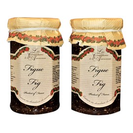 Les Confitures à la Ancienne Set of 2 Jars, Figue French Preserves/Jam, 9.5 oz