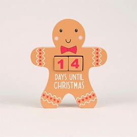 GINGERBREAD MAN ADVENT CALENDAR CHRISTMAS COUNTDOWN BLOCK