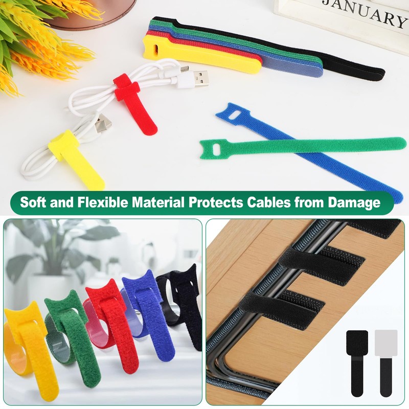 Pack of 500 Cable Management Kit, Cable Management with Cable