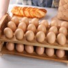HANSGO 2PCS Countertop Wooden Egg Holders, Egg Container Racks Egg