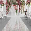 SanBouSi 65FT x 3FT Aisle Runner for Wedding Ceremony, Silver