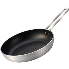 Hokuriku Aluminum L-Cube Frying Pan, 7.1 inches (18 cm), Lightweight, Induction Compatible, Outdoor, Fluorine Resin Treatment, Demi Pro Family S-1050
