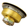 KONE 3-1/2 Inch Kitchen Sink Drain Assembly Stainless Steel Gold