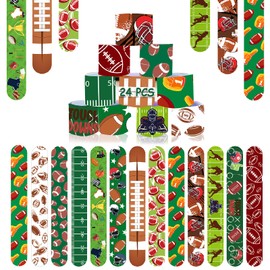 Acuiwer Slap Bracelet Slap Wrist Bands Bulk for Kids Party Bag Fillers Party Supplies Flavors Gift for Girls Boys Birthday Christmas (Baseball-24 pcs)