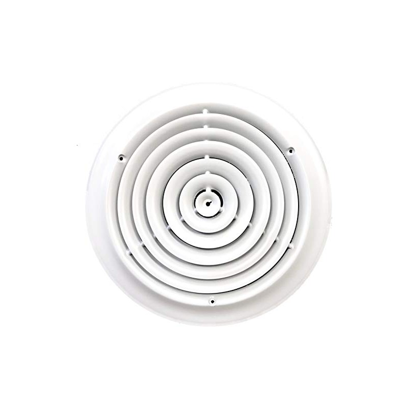 HBW 12" Round Ceiling Diffuser White Powder Coated with Outside