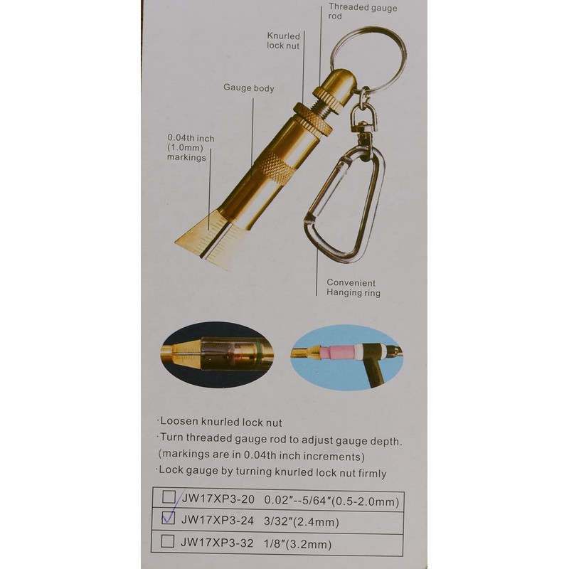 RIVERWELD Tungsten Stick-out Gauge 3/32" for Tungsten Electrode