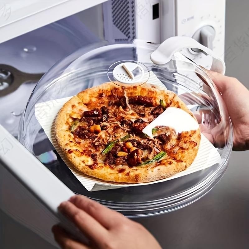 Microwave Splatter Cover with Handle, ReusableMicrowave Lid for Food, Modern