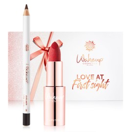Wakeup Cosmetics - Love At First Sight - 1 Matte Lipstick (Colour Veil 03) + 1 Colour-Intensive Eye Pencil (Black Diamond 8)