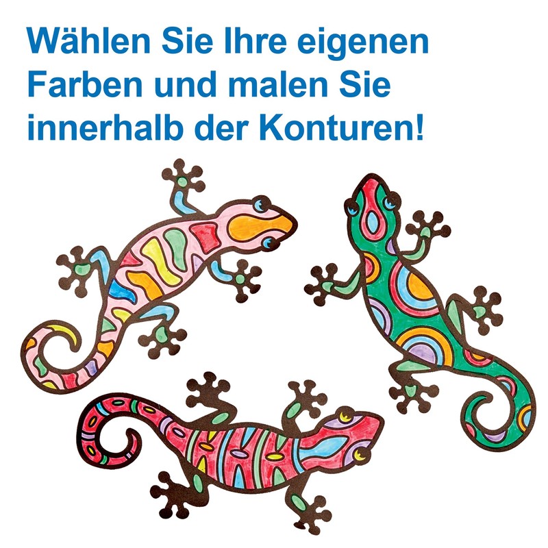 Baker Ross FN194 Gecko Lizard Window Decoration Set 15 Pack