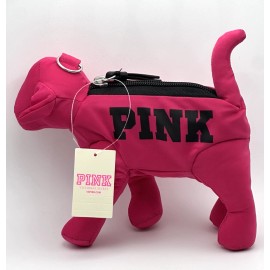 Victoria's Secret PINK Packable Dog Charm/Pouch Travel Polka Dot Tote Bag Ltd Ed