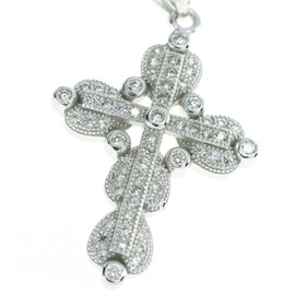 SpringNahal Silver Jesus Christian Prayer Cross Charm Pendant Chain Necklace for Men Women