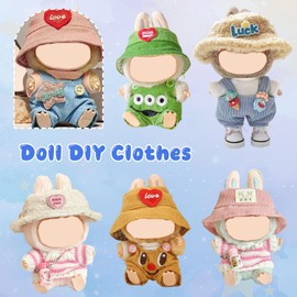 Bekleidung für 17cm Monster Plüsch, Monster Keychain Doll Kleidung, Kuscheltier Kleidung Outfit nur Bekleidungs zubehör für 17cm Pullover Hoodie Bekleidung DIY Kinder Geschenke(Kleiner Stern)
