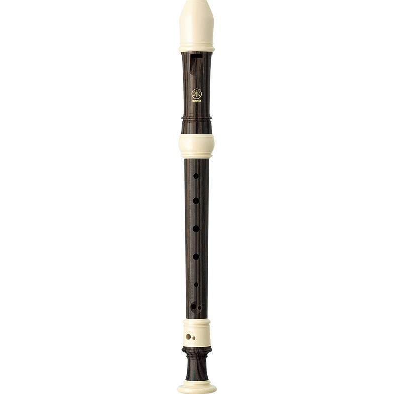 Yamaha Recorder, Soprano, German Fingering, Simulated Ebony White Trim