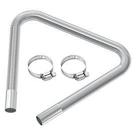 URAQT Parking Heater Exhaust Pipe, Diesel Heater Exhaust Pipe, Stainless Steel Exhaust Pipe, Air Heater Exhaust Pipe, Car Air Heaters Exhausts Pipes Diesel Gas Vent Hose, Parking Heaters Pipes (120CM)