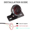 JMTBNO Motorcycle Rear Light Brake Light Number Plate Light Round