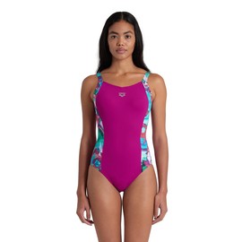 ARENA Women's Standard Bodylift Stefania U Back B-Cup Swimsuit, Grape Violet/Grape Violet Multi