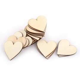 Decoración Bodas con Forma de Corazón, Decoración sin acabar decoración para Bodas, San Valentín Manualidades Tarjetas Adornos con Forma de corazón de Amor para Placas de Bodas (50 mm)