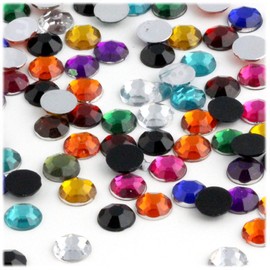 The Crafts Outlet 144pc Rhinestones Round 9mm - Jewel Tone Assortment