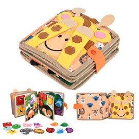 Quiet Book 2 Years, Silent Book Made of Soft Felt for Early Education, Fine Motor Skills, Busy Board Montessori Toy from 2 3 4 5 6 Years Boy Girl Gift Activity Board Baby Sensory Toy