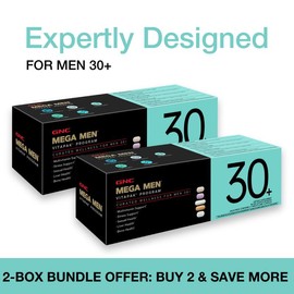 2 Boxes of GNC 30+ Vitapak, Curated Supplements for Women/Men 30+, 5-IN-1, Multivitaimin, Stress&Bone Support, Skin&Cell Protection, Liver Health, Overall Wellness, 30 Count, Healthcare, Edible, Dietary, Vitamin:_2x Men's 30+ Vitapak
