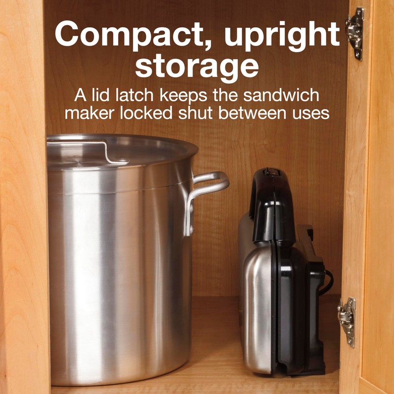 Proctor Silex Deluxe Hot Sandwich Maker With Easy-Clean Durable PFAS-Free