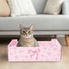 JarThenaAMCS 12Pcs Disposable Litter Boxes for Cats Foldable Pink Bow