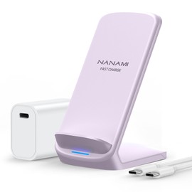 NANAMI Wireless Rapid Charger (Promoted as a Rapid Charger with USB-C 20W Output), Just Place Up Charger Set, 7.5W, 10W, 15W, 15W, 15W, 12 Series, SE 3rd Generation, 11 (Pro), XR/8 (Plus), Galaxy S25,