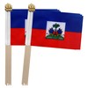 TSMD Haiti Stick Flag Haitian Small Mini Hand Held Flags,5x8