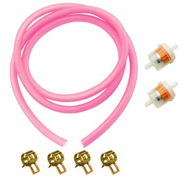 PRO BAT 0.2''x39''(5mm x 1m) Gas Fuel Filter Hose Tube Line for Chinese GY6 50cc 150cc 139QMB 157QMJ Scooter ATV Motorcycle Parts XRS Buggy Carter Brothers Go karts Parts, Pink
