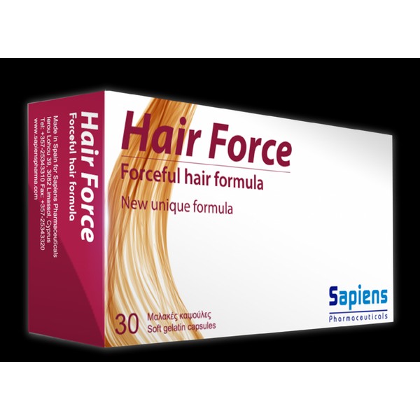 SAPIENS HAIRFORCE, SUPPORTS HAIR GROWTH 30CAPSULES