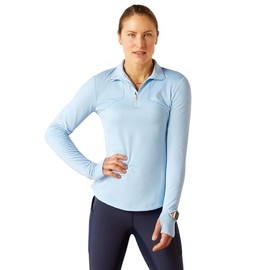 ARIAT Women's Gridwork 1/4 Zip Baselayer - Cote D'Azur, X-Large