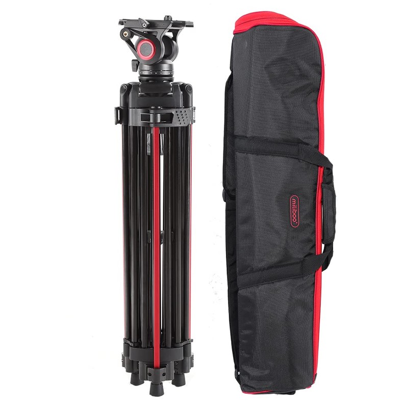 miliboo 67" Video Tripod with One-Step Locking System，Aluminum Camera Tripod