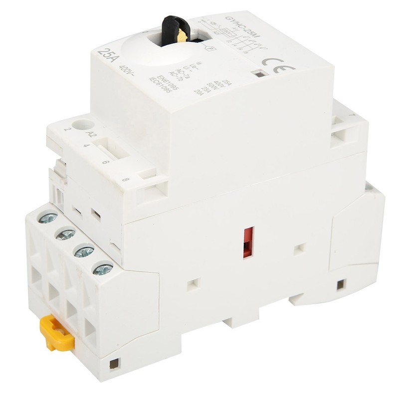 4P 25A 50Hz DIN Rail Household AC Contactor with Manual