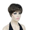 Lydell Short Straight Fluffy Full Synthetic Wigs with Bangs for