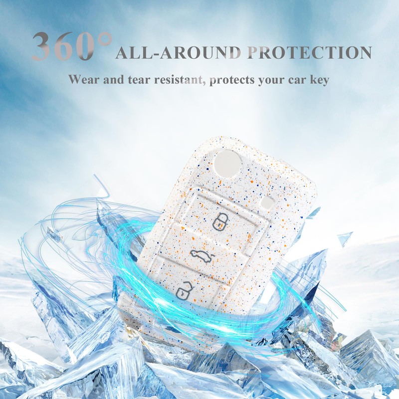 OFFCURVE Key Cover, Car Key Case Fits VW Volkswagen Golf