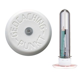 geo-versand Geocaching D5 Heavy Hiding Post Box + Survey Point Geocache Set