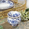 fanquare Porcelain Tea Sets,Blue British Coffee Cups& Saucer Service for