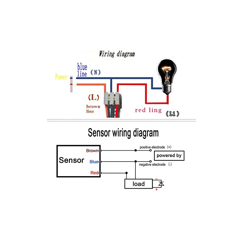 Motion Detector PIR Sensor for Security Lighting Change Time Settings