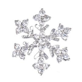 Lauren-Spencer Christmas Snowflake Brooch Pin for Women Girls Rhinestone Crystal Snowflake Brooch Pins Glitter Fashion Christmas Brooches and Pins Christmas Jewelry Winter Holiday Gifts (Crystal Style K)