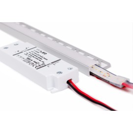 slotfix LED Lighting Kit Wall Recesses Waterproof Illuminated Complete Including LED Strip Warm White 3000 K Aluminium Profile 30 cm & Transformer for Bathroom etc.