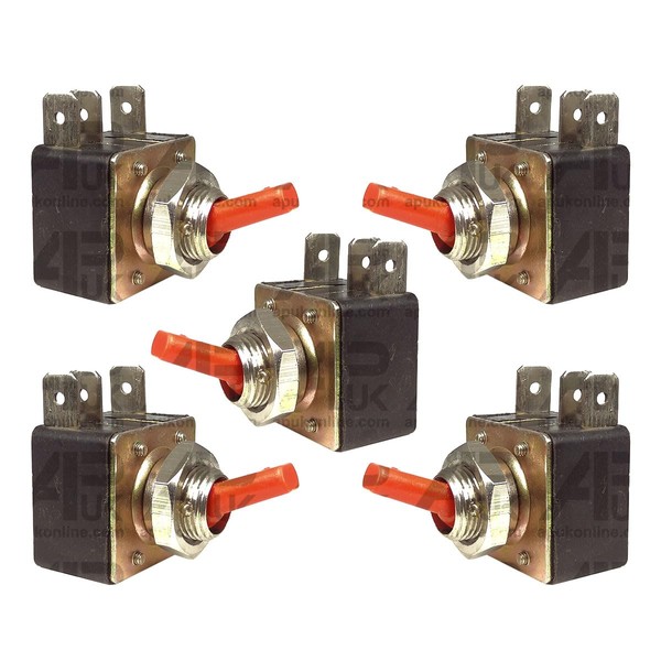 APUK 5x Red Hazard Warning Light Switch Toggle Replacement for