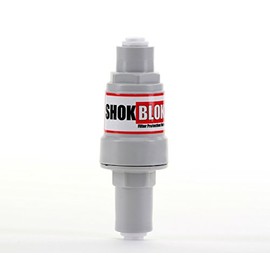 Shok Blok SB-FPV-70 Water Filter Pressure Regulator Protection Valve for RO & Filter Systems - 1/4" QC Ports, 70 PSI
