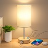AKASUKI Table Lamp for Bedroom, 3 Way Dimmable Touch Lamp